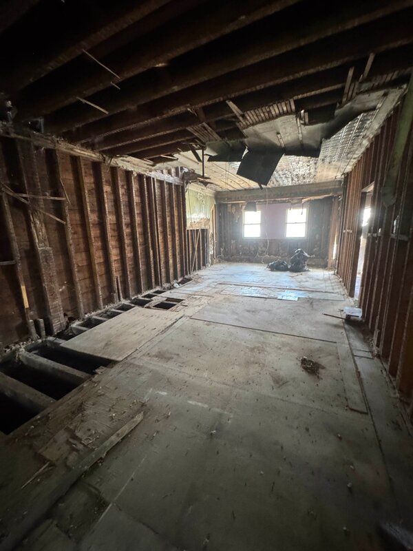 Room fully gutted and cleared after demolition